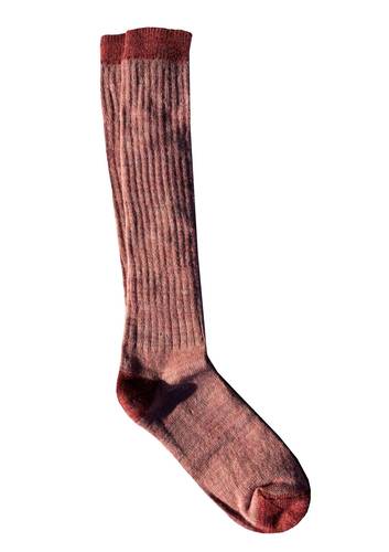 Calzettone Donna Alpaca Coste Rosa