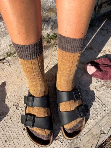 Paripiede Donna Alpaca Costa Larga Ocra