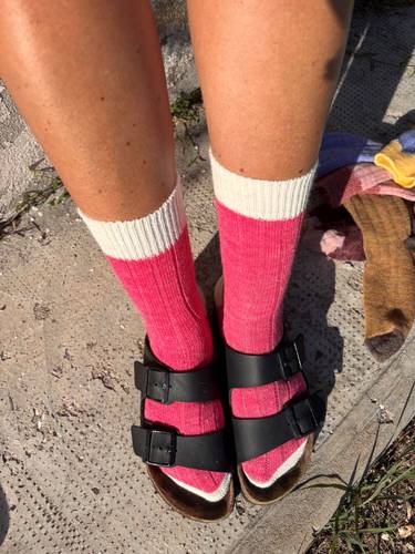 Paripiede Donna Alpaca Costa Larga Lampone