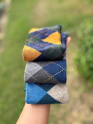 Calzettone Uomo Intarsio caldo cotone