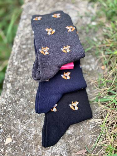 Calzino Paripiede Donna caldo cotone volpine assortiti