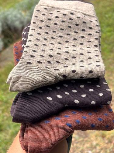 Calzino Paripiede Uomo Caldo Cotone pois