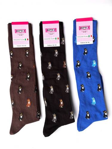 Calzettone Donna caldo cotone micetti assortiti variante uno