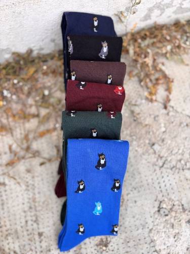 Calzettone Donna caldo cotone micetti assortiti variante uno