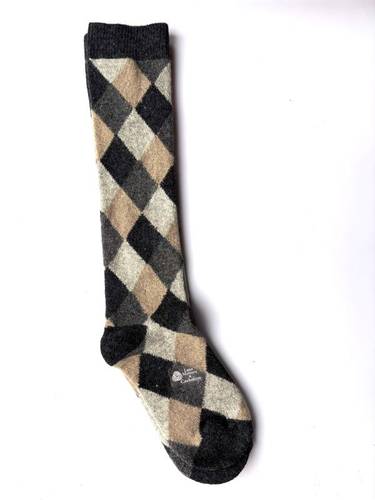 Calzettone Donna Misto Cashmere Rombi Antracite