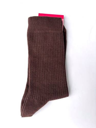 Calzino Paripiede Costina Donna Caldo Cotone Marrone