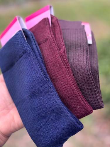 Calzino Paripiede Costina Donna Caldo Cotone Blu