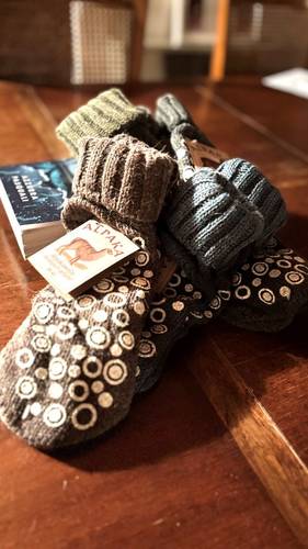 Antiscivolo Uomo Alpaca Marrone