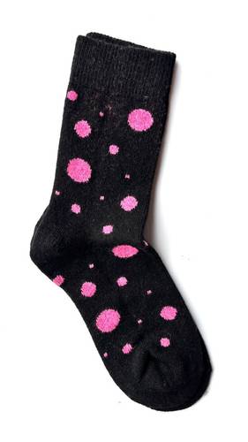 Calza Corta Donna Pois  Misto Cashmere Nera