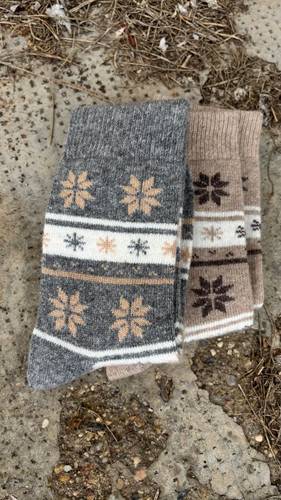 Calza Corta  Misto Cashmere Fiocco di Neve Grigio