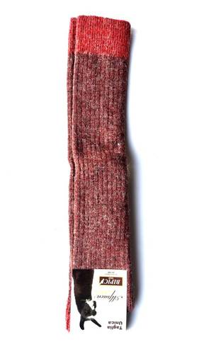 Calzettone Donna Alpaca Coste Bordeaux