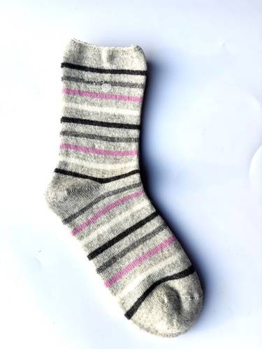 Calza Corta Righina Misto Cashmere Grigio Chiaro