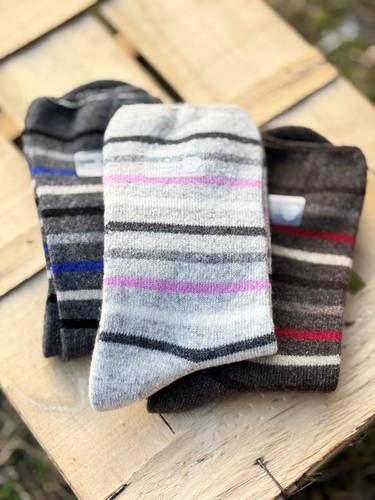 Calza Corta Righina Misto Cashmere Grigio Chiaro