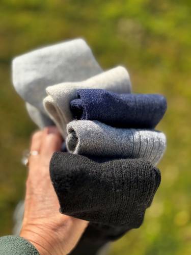 Calzettone donna misto cashmere NUVOLA antracite