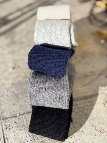 Calzettone donna misto cashmere NUVOLA antracite