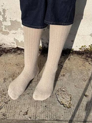 Calzettone donna misto cashmere NUVOLA crema