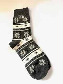 Calza Corta  Misto Cashmere Fiocco di Neve Grigio