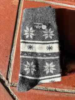 Calza Corta  Misto Cashmere Fiocco di Neve Grigio