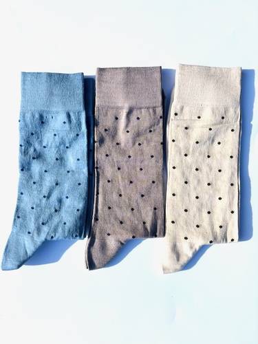 Calza corta Uomo cotone Pois