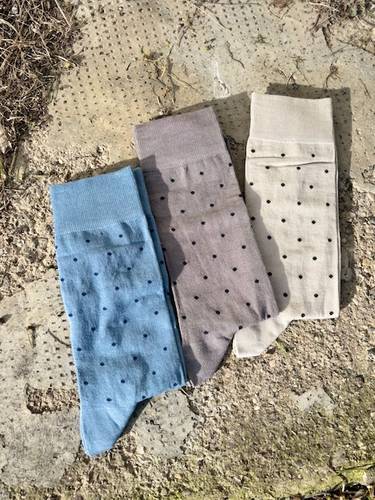 Calza corta Uomo cotone Pois