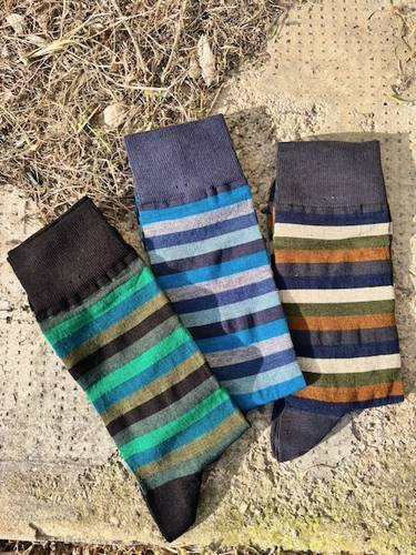 Calza Corta Uomo cotone Riga Larga