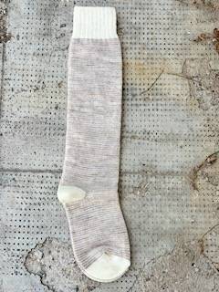 Calzettone donna alpaca righina Panna/Beige