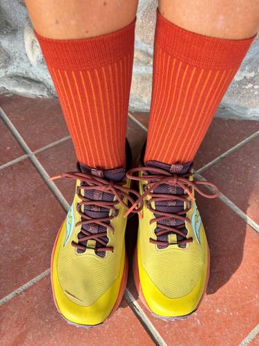 Calzino Paripiede Costina Donna Caldo Cotone Arancione