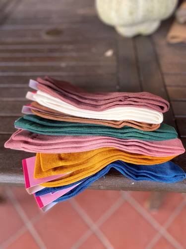 Calzino Paripiede Costina Donna Caldo Cotone Panna